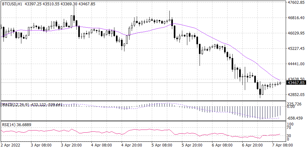 Bitcoin chart for 7 April 2022